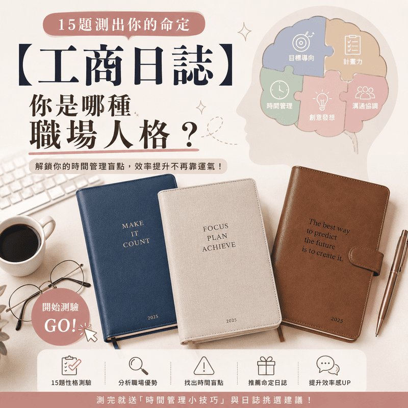 15題測出你的命定【工商日誌】與時間管理盲點