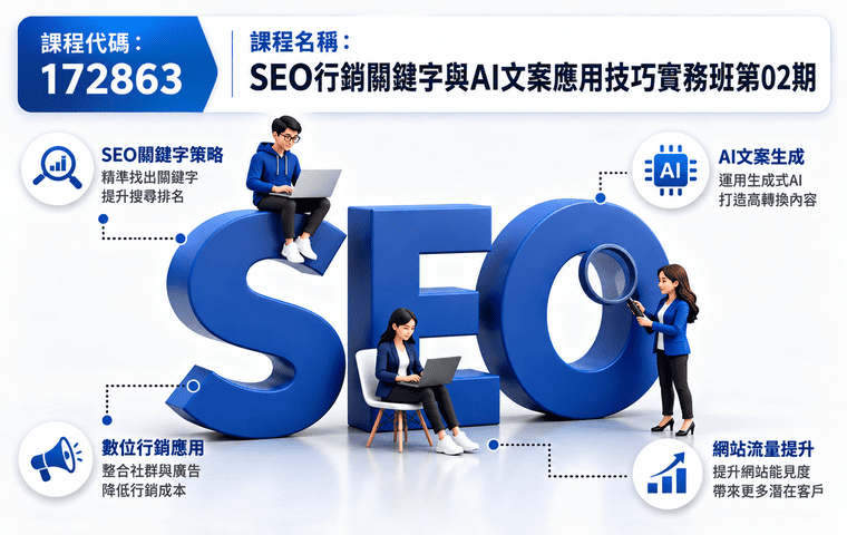 SEO行銷關鍵字與AI文案應用技巧實務班第02期